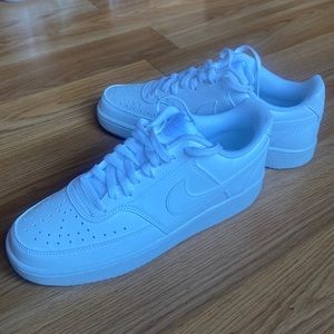 Women’s Nike Court Vision Low Next Nature. Size 8.5. White/white/white. New.